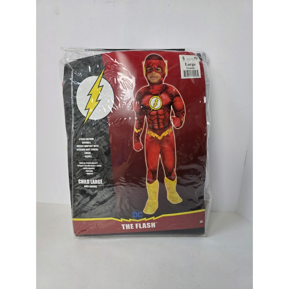 Halloween Costume DC  The Flash Child size Large New
